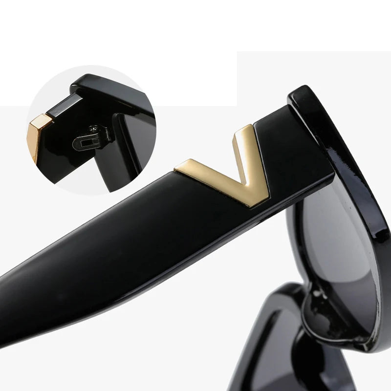 The Vixen — Classic Black Cat-Eye Sunglasses