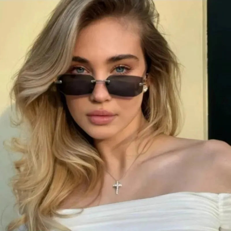 The Sleek — Minimalist Rimless Sunglasses
