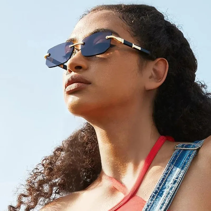 The Sleek — Minimalist Rimless Sunglasses